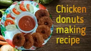 How to make chicken donut | chicken donut making recipe #viral #FARAHKITCHENROOM