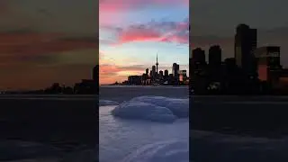 Fiery sunset in Toronto from Polson Pier 👀 #Sunset #Toronto #photography #timelapse