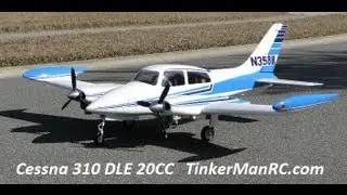 Top Flite Cessna 310 Upgrades Preview   *** Twin DLE 20CC Gas Engines***