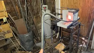 Forging some hold fasts , hooks and rebar viking knives