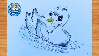 Easy Duck Drawing for Kids | Cute Duck Drawing Step by Step