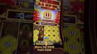 Money Link the great immortals bonus play #minorjackpot $20 bet 1 Dollar Denom