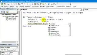 Captura automática de fecha y hora en Excel
