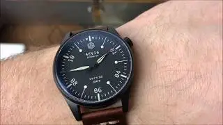 AEVIG Corvid Black DLC Bauhaus Field Watch
