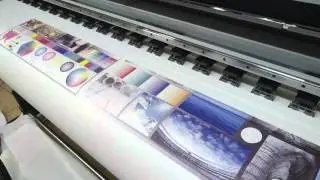 Mimaki's jv150, 1600mm printing with Global-1 sublimation ink.
