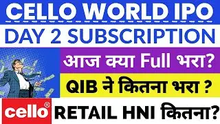 CELLO World IPO DAY 2 Subscription Status | CELLO WORLD IPO | CELLO WORLD IPO GMP TODAY 🔥
