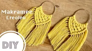 DIY Tutorial Makramee Creolen selber machen Ohrringe Schmuck Anleitung Macrame Earrings BinnBonn