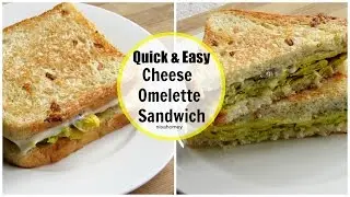 Bread Omelet Sandwich Recipe | How to make Cheese Omelette Sandwich Recipe - Breakfast Egg Recipes