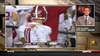 Todd McShay owned by AJ McCarron on Live TV