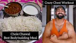 Chole Chawal Best Bodybuilding Meal | Crazy Chest Workout | Pushup Challenge 