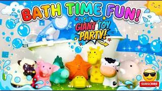 Squishy Animals Bubble Bath Time! 🛁🐾 Messy to Clean!