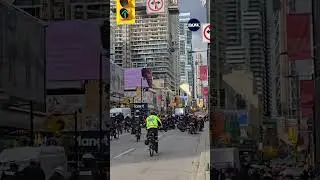 Bike meetup downtown dispersed by Toronto Police