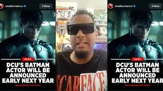 DCU's BATMAN Actor will be announced EARLY next year?????