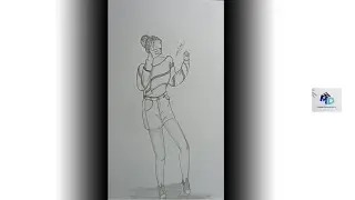 How To Draw A Girl Take Selfie||Drawing A Girl Step By Step
