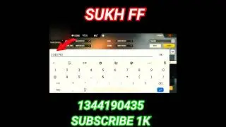 FREE FIRE 🔥 ID⚡FOR SUKH FF