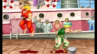 Street Fighter 2: Guile - Full Play-through using invisible throw & glitches