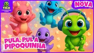 🍿🎉Pula, Pula Pipoquinha! – Turma Dina Baby Dançando Sem Parar! Dinossauros