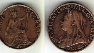 UK 1895 One Penny Coin WORTH? Queen Victoria