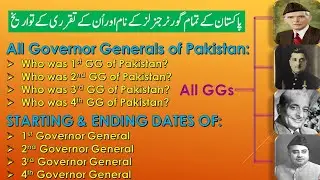 all governor general of Pakistan