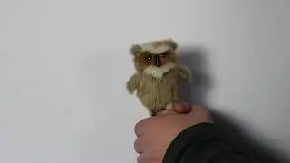 2752 Mini Great Horned Owl / Eule Fingerpuppe - FOLKMANIS-PUPPETS