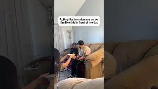 Acting like my husband makes me serve him this in front my dad 👨😎#funny #youtube #funnyvideo