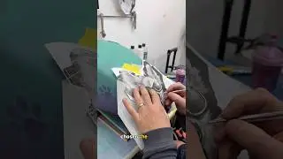 First steps of full airbrush colour portrait #airbrush #automotive #createxcolors #iwata #tutorial