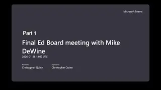 cleveland.com Editorial Board meeting with Gov. Mike DeWine - Part 1