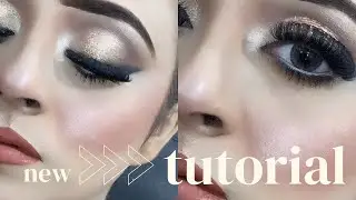 Smudged eyeliner with golden eyes#laibas #salon #Aliba Rajput #makeup #studiomakeup #makeuptutorial