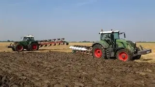 Two Fendt tractors dancing: 580 HP | Fendt 828 Vario & 930 Vario ploughing