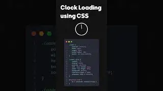 make this clock loading style  using css 