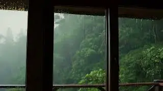 Soothing Porch Rainfall | Forest Ambience to Reduce Stress Naturally