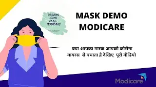 MODICARE MASK DEMO 😷 # KYA AAP KA MASK AAP KO CORONA SE BACHA RAHA HAI 🗣️