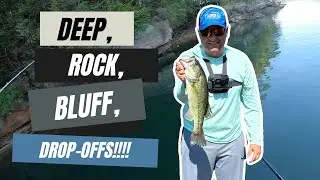 Laurel Lake: Rock Bluffs and DEEP Water Bass Fishing