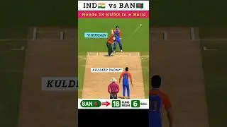 Kuldeep Yadav bowls in Last Over😱 | India vs Bangladesh | Real Cricket 24 #shorts #cricket