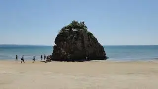 일본 이즈모 이나사노하마 해변의 벤텐지마 Bentenjima Island of Inasa Beach 稲佐の浜の弁天島