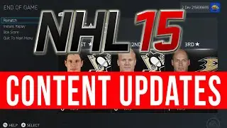 NHL 15 CONTENT UPDATES for HUT / OTP Details / Be A Pro and More!