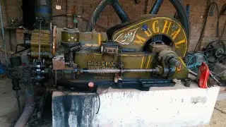 Mughal Old Dasi Black Diesel Engine Starting up 