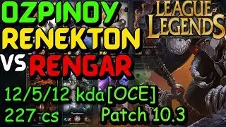 [OCE] ozpinoy Renekton vs Rengar.  Patch 10.3 [20200208-1151]