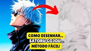 Como desenhar o Gojou super fácil passo a passo | Tutorial de Desenho