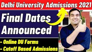 Delhi University Admissions 2021 Dates Announced 🗓🔥 (Official) #shorts #du