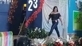 Girl in Jeans & High Heels FALLS during Miss Villaros 2023 Casual Wear Competition