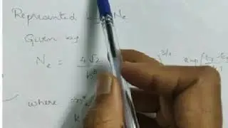 Carrier (electron and hole) concentration in intrinsic semiconductor