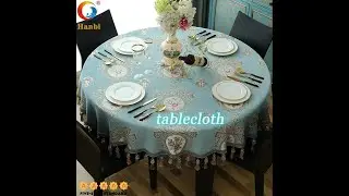 Round Tablecloth For Waterproof In Luxury Hotel Restaurant