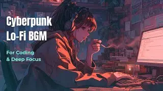 Cyberpunk Lo-Fi for Deep Focus — Coding, Study & Midnight Chill | Rainy Ambient Workspace