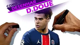 Désiré Doué, jogador do Paris Saint-Germain - Como desenhar / How to draw