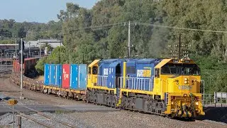 Modern Aussie EMD's on a Daylight Tocumwal! (PN's 9307 down Tocumwal Containers) | XR557, XR555