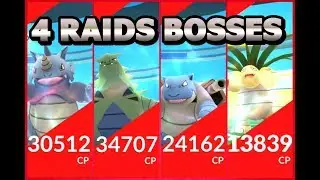Pokemon GO Gym Raids Level 4 & 2 Tyranitar, Blastoise, Rhydon & Exeggutor