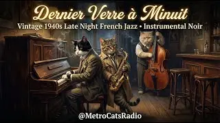 Dernier Verre à Minuit à Paris 🇫🇷 1940s French Late Night Jazz | Metro Cats Radio