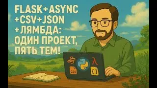 Flask + Async + CSV + JSON + Лямбда: Один проект, пять тем! 🚀