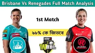 Brisbane Heat Women Vs Melbourne Renegades Women match predation, WBBL 1st Match Preview